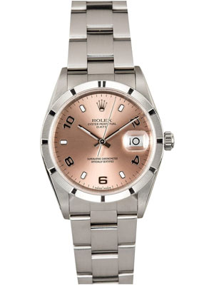 Rolex Salmon Dial 34 mm Stainless Steel Date