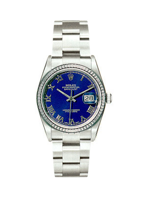 Rolex Datejust Oyster 18k Gold Blue Dial