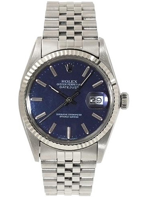 rolex datejust 16014 blue dial