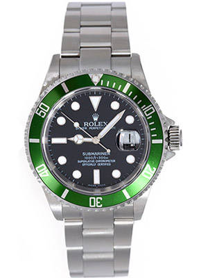 Rolex Submariner 50th Anniversary Green Insert Engraved Bezel