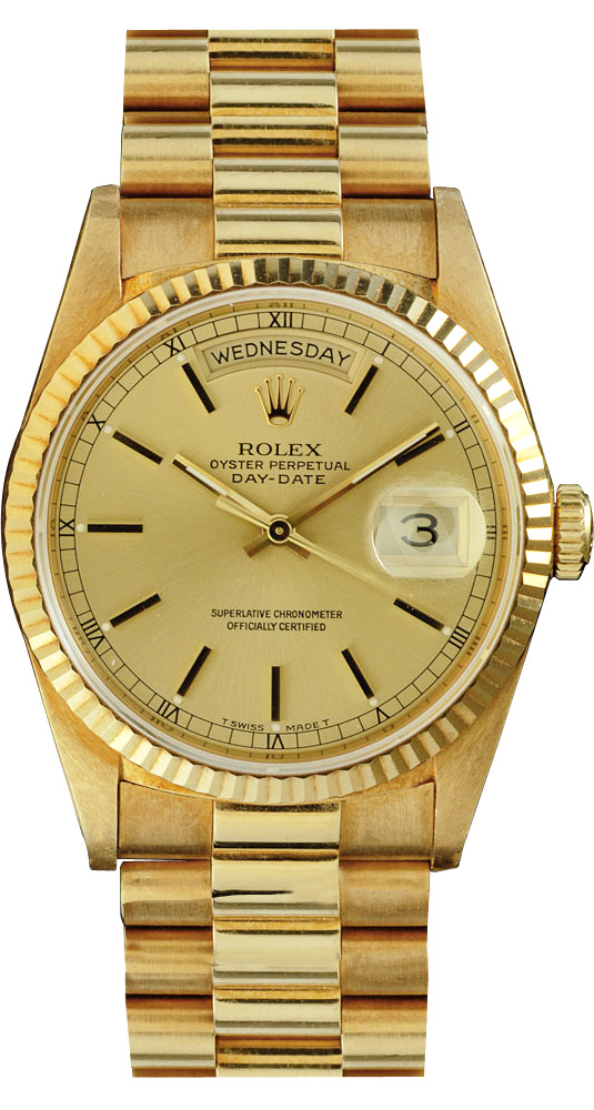 rolex watch 18k gold