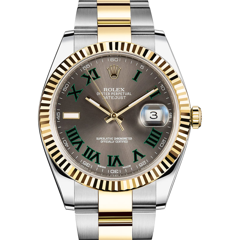 rolex green roman numerals