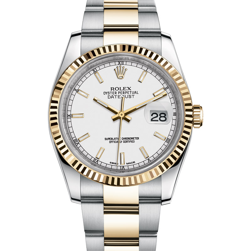 rolex oyster perpetual datejust white dial