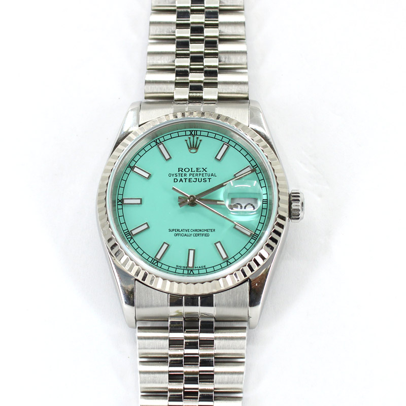 Rolex with turquoise face cheap