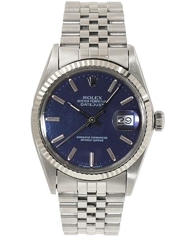 Rolex datejust 16014 blue dial sales