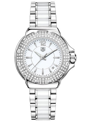 Tag Heuer Formula One with White Ceramic Bracelet and Diamond Bezel