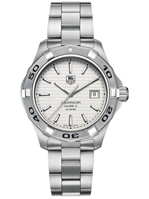 Tag Heuer Aquaracer Silver Guilloche Textured Dial Automatic Men's Watch