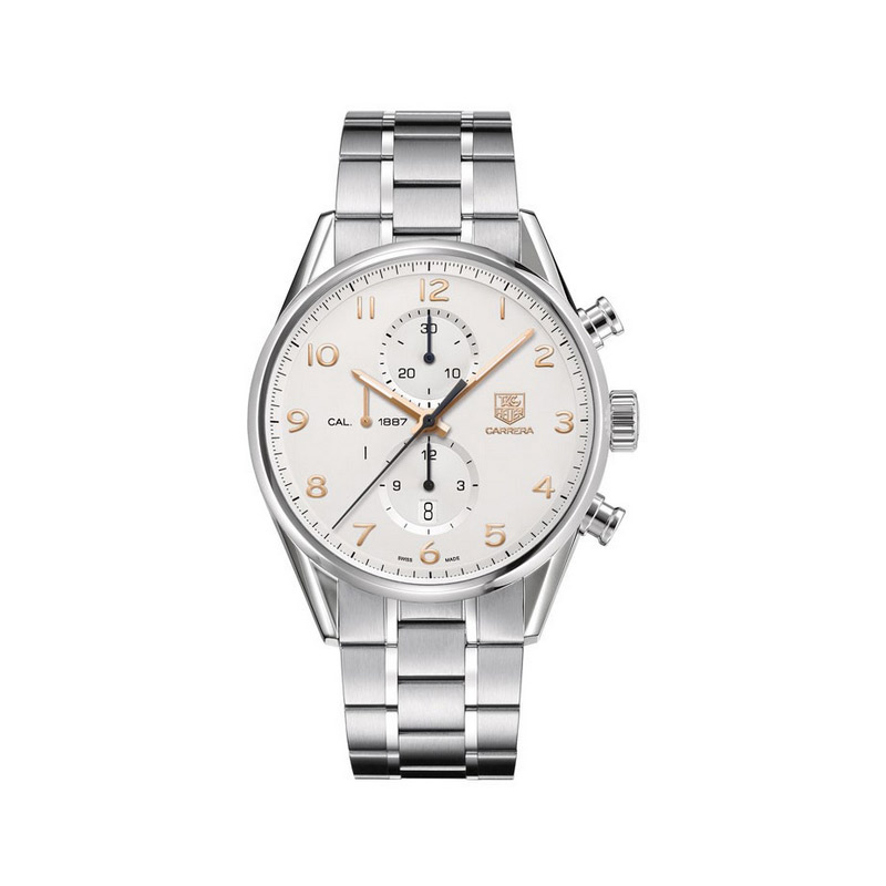 TAG Heuer Carrera Calibre 1887 CAR2012 BA0796 Silver Automatic Chronograph