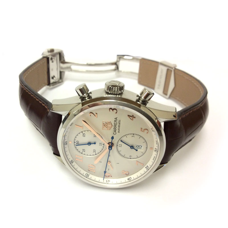 Tag Heuer Carrera Heritage Chronograph Off-White Dial Rose Gold Numerals